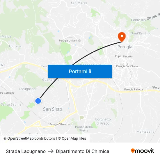 Strada Lacugnano to Dipartimento Di Chimica map