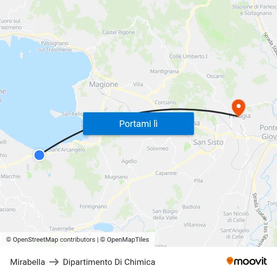 Mirabella to Dipartimento Di Chimica map