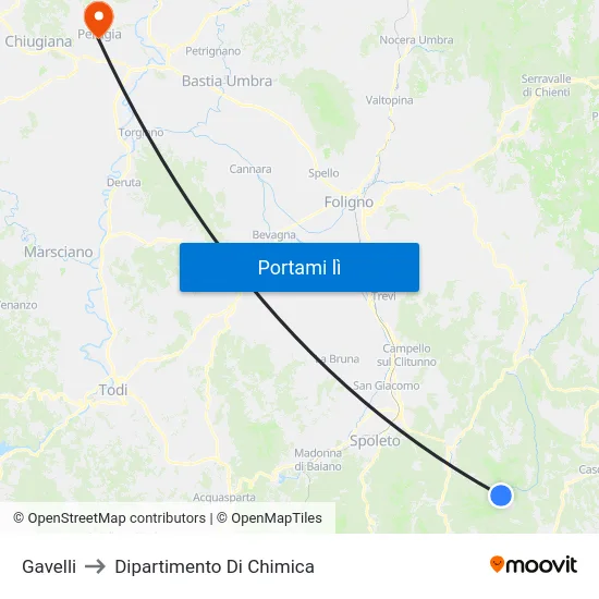 Gavelli to Dipartimento Di Chimica map