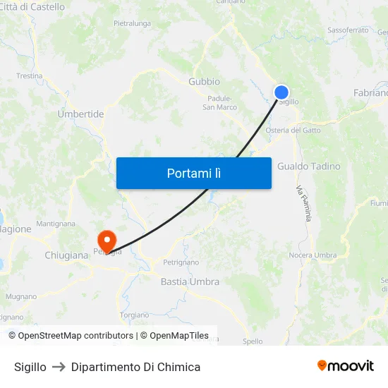 Sigillo to Dipartimento Di Chimica map