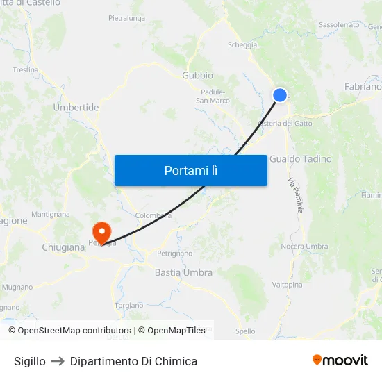 Sigillo to Dipartimento Di Chimica map