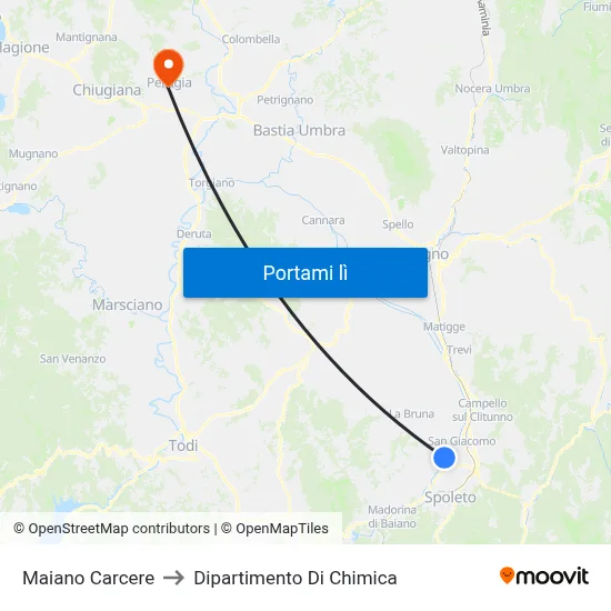 Maiano Carcere to Dipartimento Di Chimica map