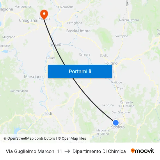 Via Guglielmo Marconi 11 to Dipartimento Di Chimica map