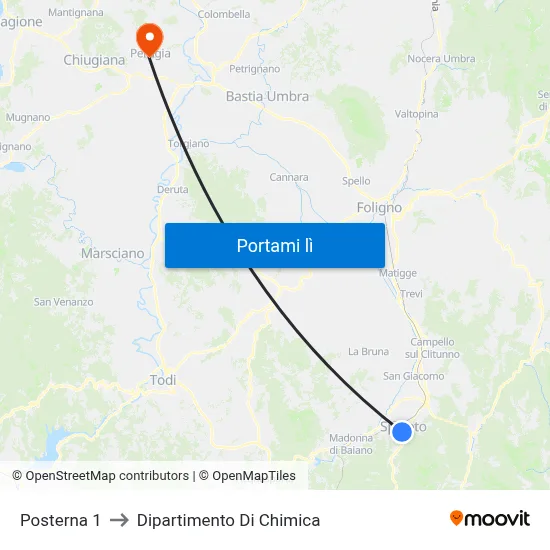Posterna 1 to Dipartimento Di Chimica map