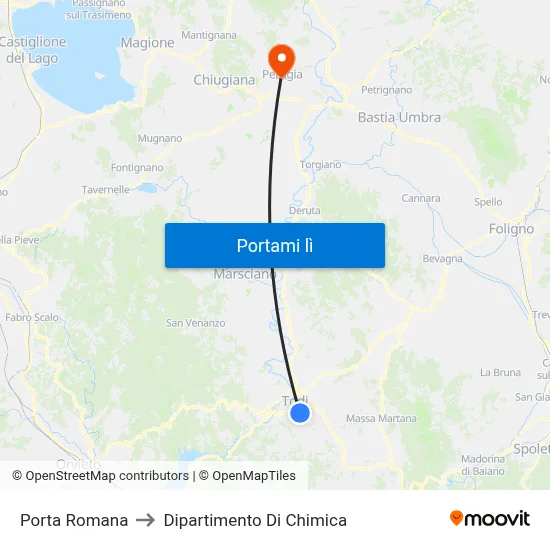 Porta Romana to Dipartimento Di Chimica map