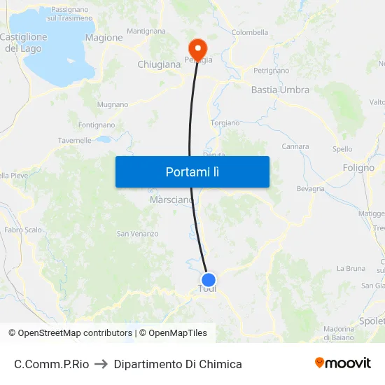 C.Comm.P.Rio to Dipartimento Di Chimica map