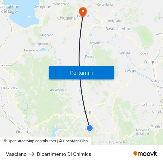 Vasciano to Dipartimento Di Chimica map