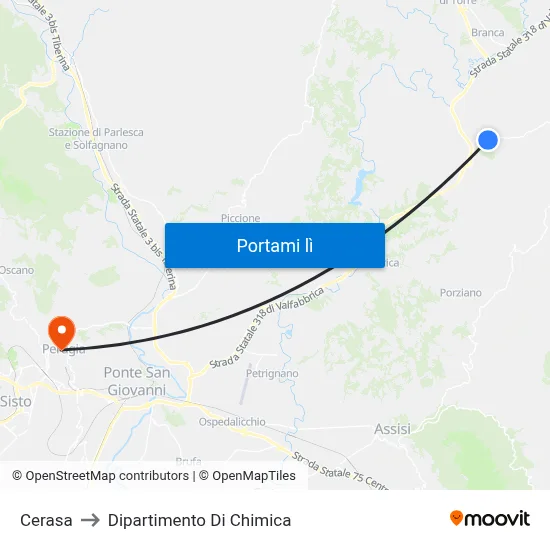 Cerasa to Dipartimento Di Chimica map
