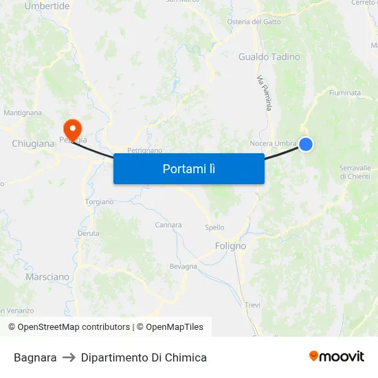Bagnara to Dipartimento Di Chimica map