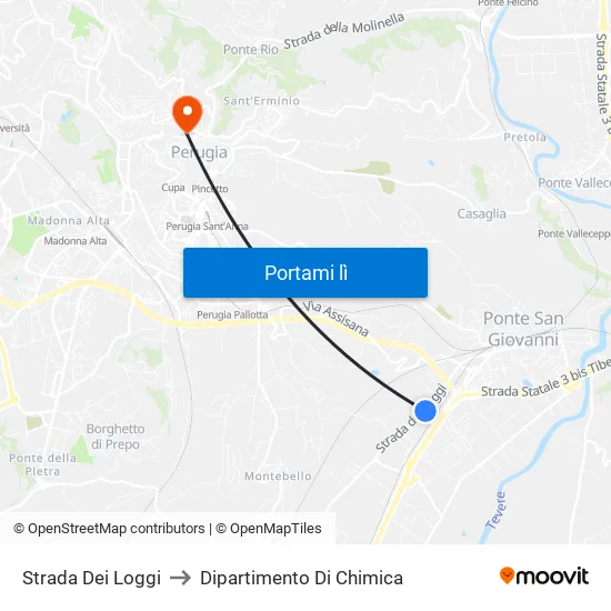 Strada Dei Loggi to Dipartimento Di Chimica map