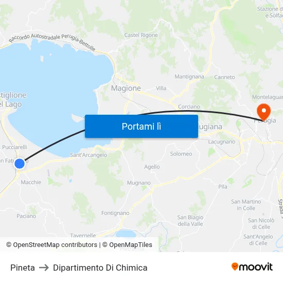 Pineta to Dipartimento Di Chimica map