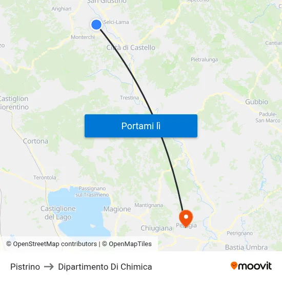 Pistrino to Dipartimento Di Chimica map