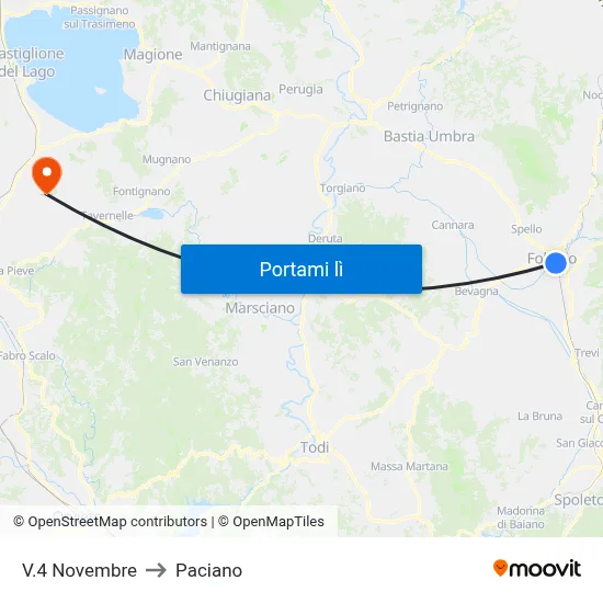 V.4 Novembre to Paciano map
