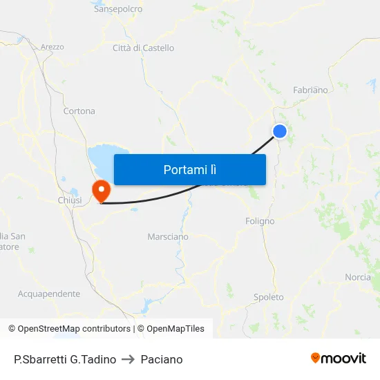 P.Sbarretti G.Tadino to Paciano map
