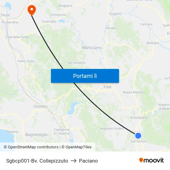 Sgbcp001-Bv. Collepizzuto to Paciano map