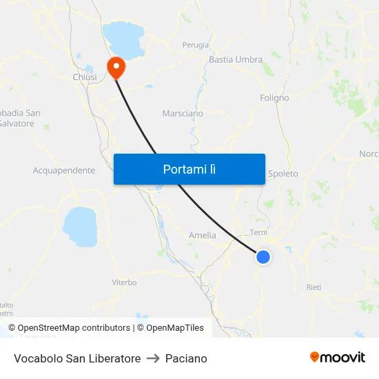 Vocabolo San Liberatore to Paciano map