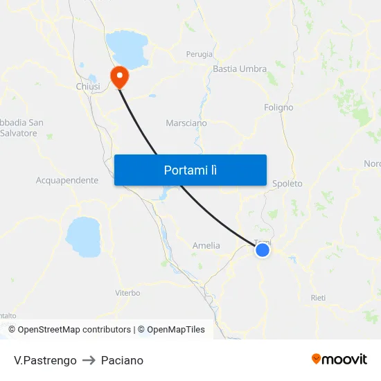 V.Pastrengo to Paciano map
