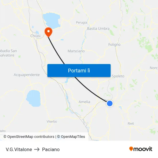 V.G.Vitalone to Paciano map