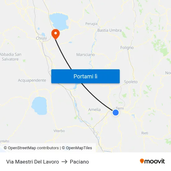 Via Maestri Del Lavoro to Paciano map