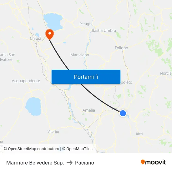 Marmore Belvedere Sup. to Paciano map