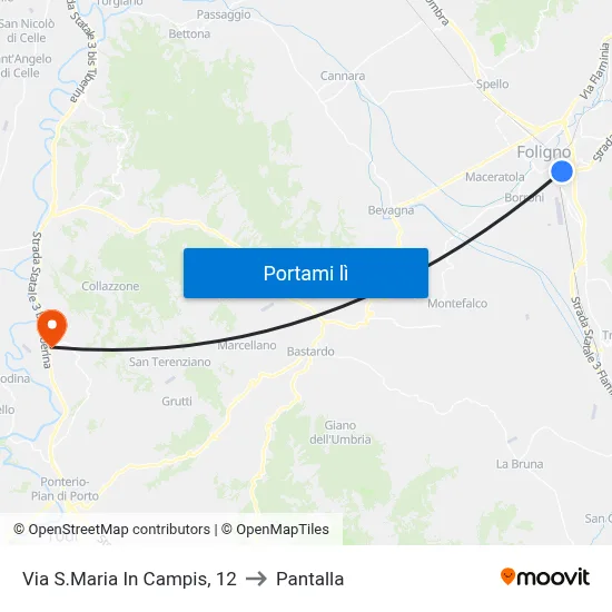 Via S.Maria In Campis, 12 to Pantalla map