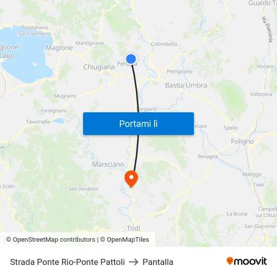 Strada Ponte Rio-Ponte Pattoli to Pantalla map