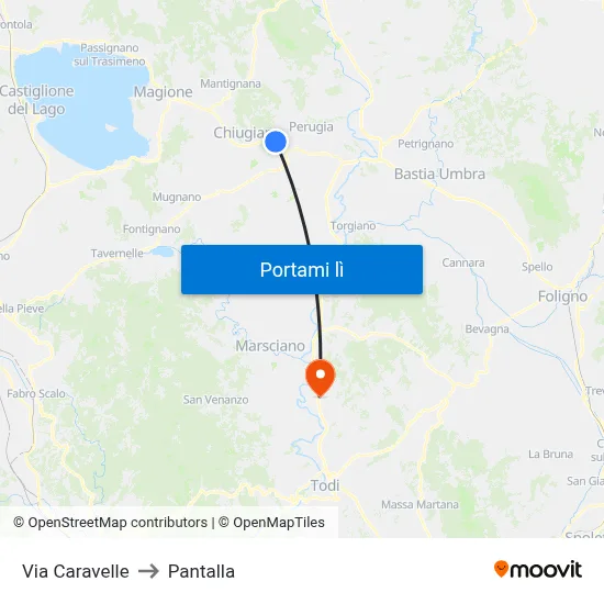 Via Caravelle to Pantalla map