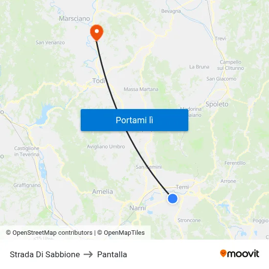 Strada Di Sabbione to Pantalla map