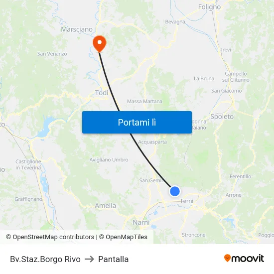 Bv.Staz.Borgo Rivo to Pantalla map