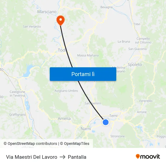 Via Maestri Del Lavoro to Pantalla map