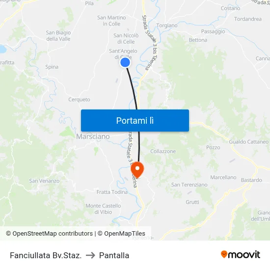 Fanciullata Bv.Staz. to Pantalla map