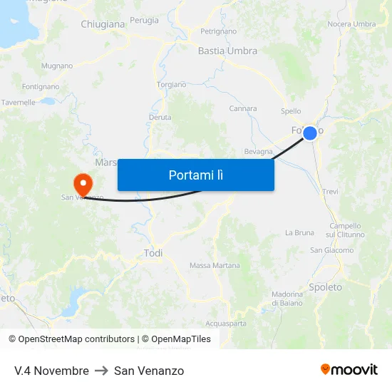 V.4 Novembre to San Venanzo map