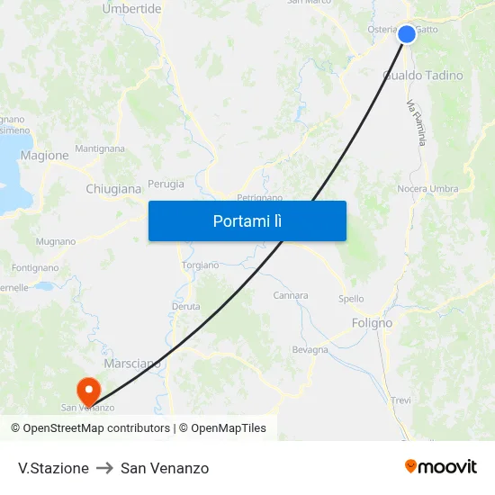 V.Stazione to San Venanzo map