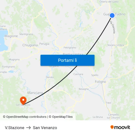 V.Stazione to San Venanzo map