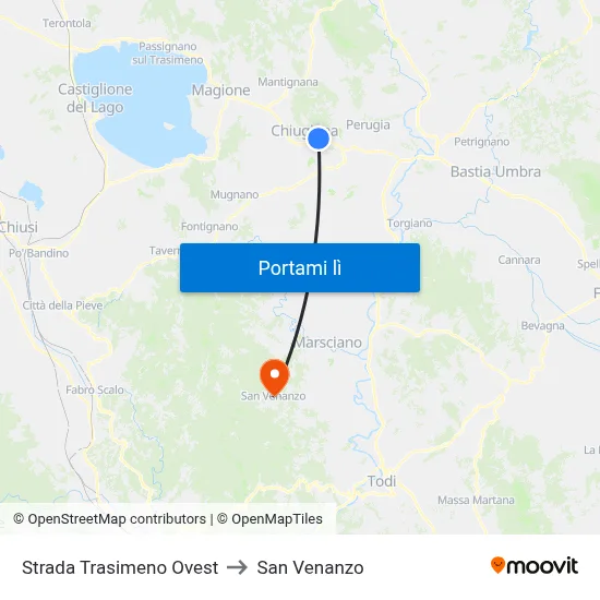 Strada Trasimeno Ovest to San Venanzo map