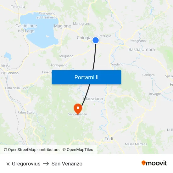 V. Gregorovius to San Venanzo map