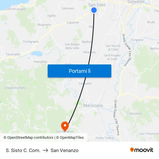 S. Sisto C. Com. to San Venanzo map