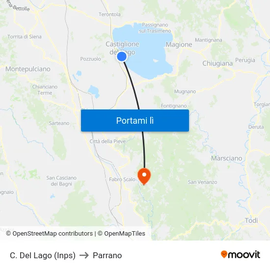 C. Del Lago (Inps) to Parrano map