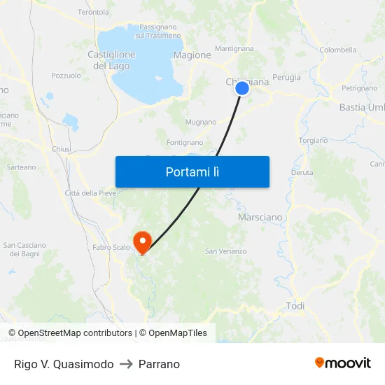Rigo V. Quasimodo to Parrano map
