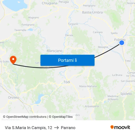Via S.Maria In Campis, 12 to Parrano map