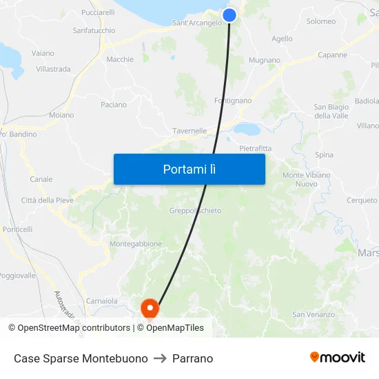 Case Sparse Montebuono to Parrano map
