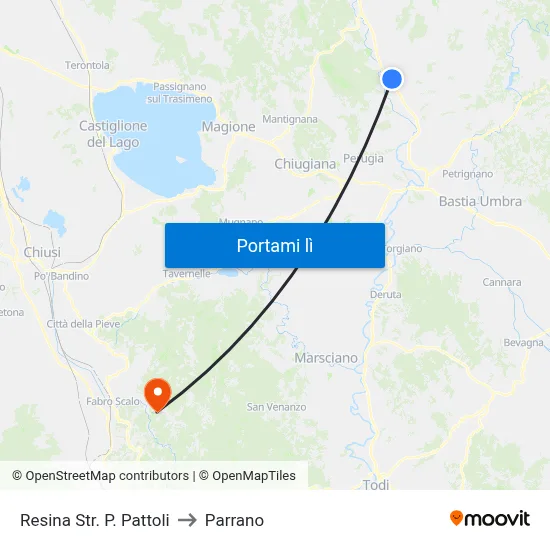Resina Str. P. Pattoli to Parrano map