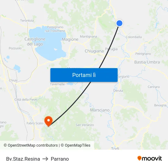 Bv.Staz.Resina to Parrano map