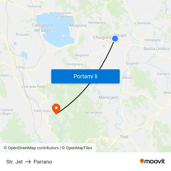 Str. Jet to Parrano map