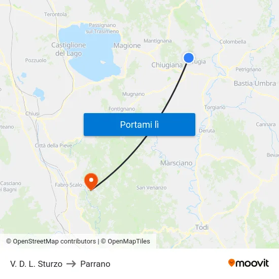 V. D. L. Sturzo to Parrano map