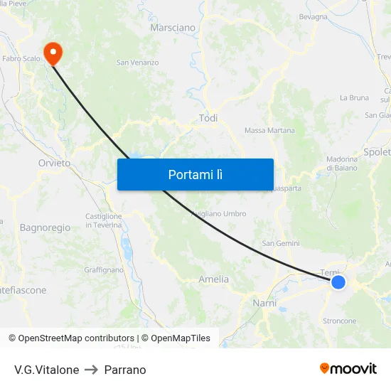 V.G.Vitalone to Parrano map