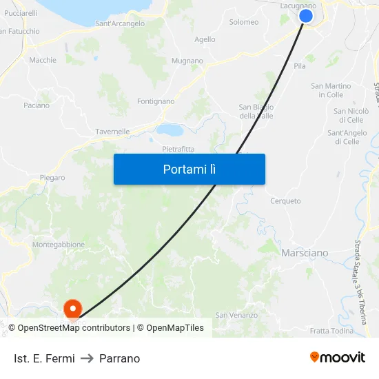 Ist. E. Fermi to Parrano map