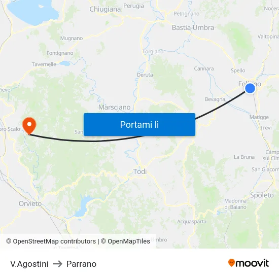 V.Agostini to Parrano map