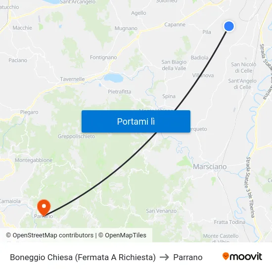 Boneggio Chiesa (Fermata A Richiesta) to Parrano map