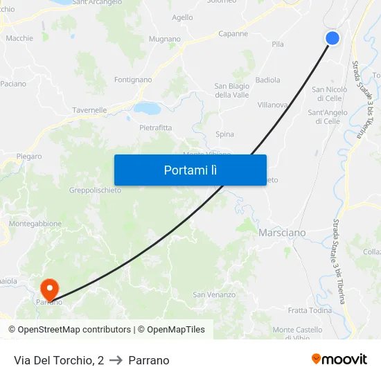 Via Del Torchio, 2 to Parrano map